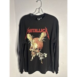 Divided H&M Metallica Damage Inc Graphic Short Sleeve Black T-Shirt Size S